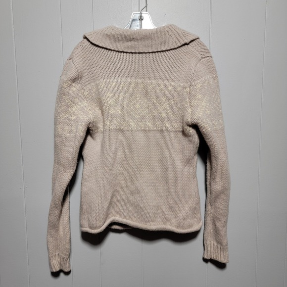 Lamb's Wool Woolrich Cardigan Sweater Button Front Shawl Collar Knit Gray Size S - Picture 6 of 8